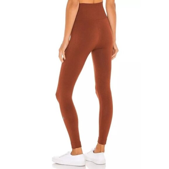 We Wore What Seamless High Waisted Leggings Sz S Brunette Brown Heavyweight NEW - Picture 3 of 13